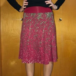 small red and grey skirt by za zen